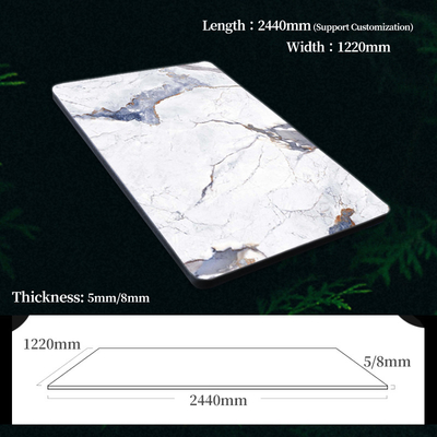 Kualitas Waterproof Dan Mudah Untuk Menginstal Panel veneer kayu marmer Interior Dekorasi Panel dinding Produk Baru Panel dinding marmer Pabrik