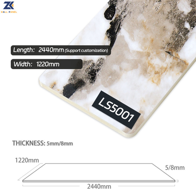 Kualitas Papan Serat Batubara Marmer Waterproof 1220*2600mm Pabrik