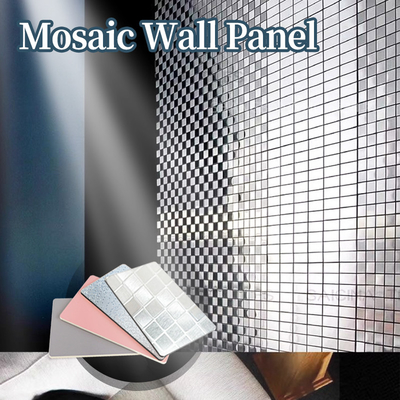 Kualitas Produk Baru Dekorasi Interior Panel dinding logam Mosaik Bambu Batubara Panel veneer kayu Pabrik