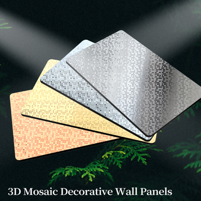Kualitas Panel Veneer Kayu Co-Extruded Arang Bambu Mosaik Logam Emas Produk Baru Berkualitas Tinggi Pabrik