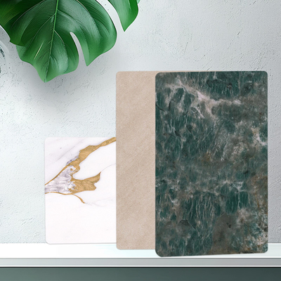 Kualitas Lembar Marmer Disesuaikan Bambu Batubara Kayu Veneer Untuk Dekorasi Interior Waterproof Pvc Board Pabrik