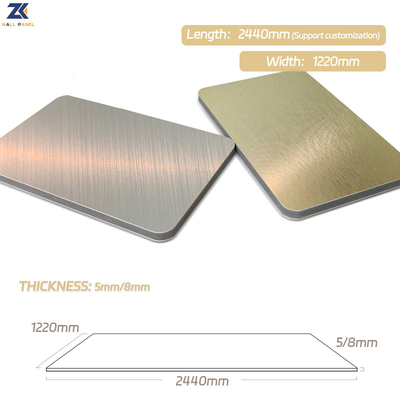 Kualitas Dekorasi Interior Waterproof Soundproof Simulasi Metal Kayu veneer panel dinding Pabrik