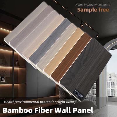 Kualitas Panel Dinding Serat Bambu Dekoratif 5mm 8mm Modern Menyerap Suara Pabrik