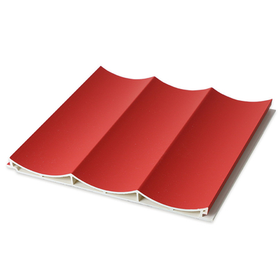 Kualitas Panel Dinding Komposit Kayu Plastik 15mm WPC Fluted Wave Pabrik