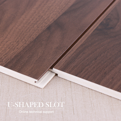 Kualitas Penjualan panas tahan api dan kelembaban WPC Slotted Panel Panel dinding veneer kayu Pabrik