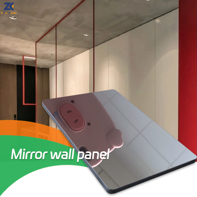 Kualitas Panel Bamboo Batubara Karbon Kristal Waterproof PETG High Gloss Mirror Wall Panel Pabrik