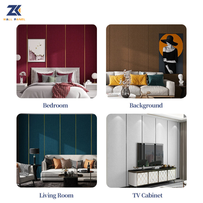 Kualitas Panel Dinding Dapur PVC 3D Tekstur Kain Arang Bambu Veneer Kayu Lebar 1.22m Pabrik
