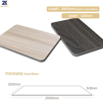 Kualitas Waterproof Dan Soundproof Kayu Grain Kayu Veneer PVC Panel Dinding Pabrik