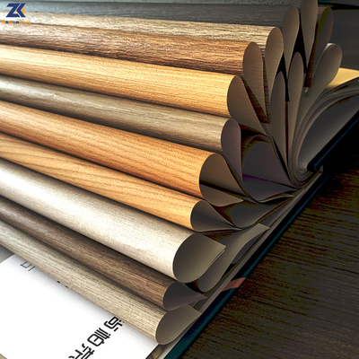Kualitas Waterproof Dan Soundproof Kayu Grain Kayu Veneer PVC Panel Dinding Pabrik