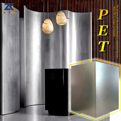 Kualitas Panel Logam Veneer Kayu Ramah Lingkungan PVC Tahan Api Papan Arang Bambu Pabrik