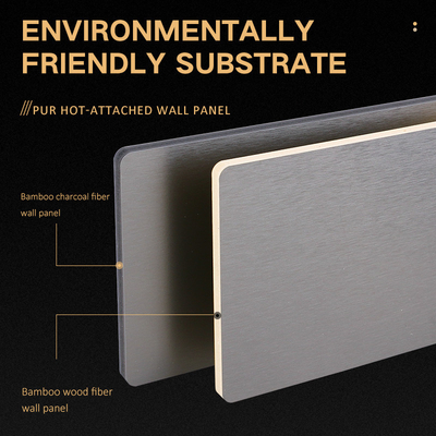 Kualitas PVC Metal Dekoratif Bambu Karbon Serat Papan Panel Kelembaban Pabrik