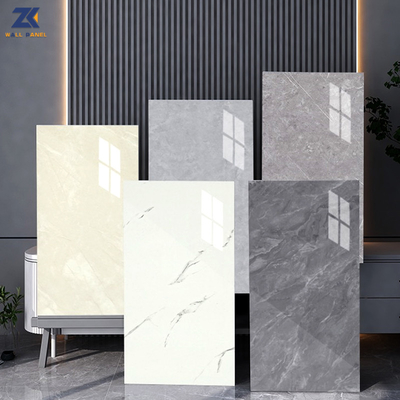 Kualitas Penjualan Langsung Pabrik 1.22*2.44 M Panel Dinding Bambu Arang PET Gloss Tinggi Marmer Pabrik