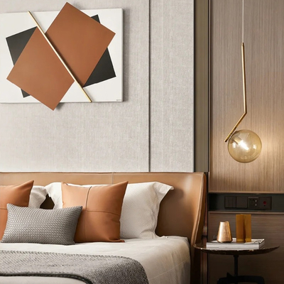 Kualitas Papan Dinding Arang Bambu PVC Panel Dinding Kain 1220*2440*5mm Pabrik