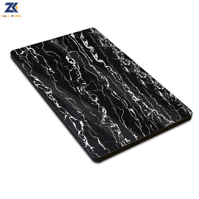 Kualitas Panel Dinding PVC Marmer Serat Arang Bambu Anti Statis Insulasi Panas Pabrik