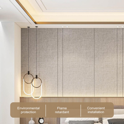 Kualitas 5 / 8mm Kain Tekstur Panel Dekoratif Bambu Batubara Kayu veneer papan Pabrik