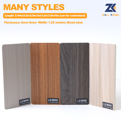 Kualitas 2.44m Bamboo Batubara Wallboard Modern Ringan Mewah PVC Karbon Crystal Wallboard Pabrik