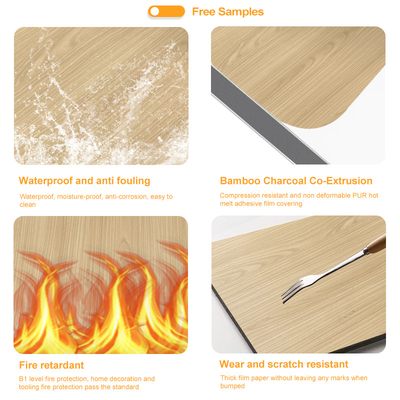 Kualitas 2.44m Bamboo Batubara Wallboard Modern Ringan Mewah PVC Karbon Crystal Wallboard Pabrik
