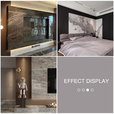 Kualitas PET ramah lingkungan Bambu Batubara PVC Marmer Wall Panel Sheet Pabrik