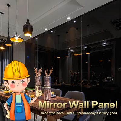 Kualitas Lingkungan Ramah Interior Bambu Batubara Cermin Panel Dinding PVC Cermin Paduan Kayu Pabrik