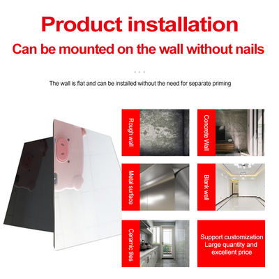 Kualitas Panel Dinding Kayu Cermin Dekoratif Interior 5mm Panel Dinding PVC Pabrik