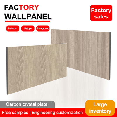 Kualitas Panel Dinding PVC Arang Bambu Veneer Kayu Butir Kayu 5MM 8MM Pabrik