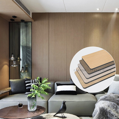 Kualitas Panel Dinding PVC Arang Bambu Veneer Kayu Butir Kayu 5MM 8MM Pabrik