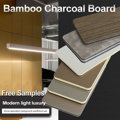 Kualitas Papan Kristal Karbon Veneer Kayu Arang Bambu Logam Tahan Api Pabrik