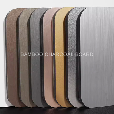 Kualitas Papan Kristal Karbon Veneer Kayu Arang Bambu Logam Tahan Api Pabrik