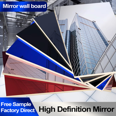 Kualitas 5mm Mirror PET Wall Panel Waterproof Bambu Batubara Kayu Veneer Pabrik