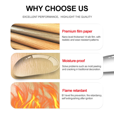 Kualitas PVC Dekorasi Bambu Batubara Kayu Logam Papan Dinding Metal Densitas Tinggi Panel Dinding Interior Pabrik