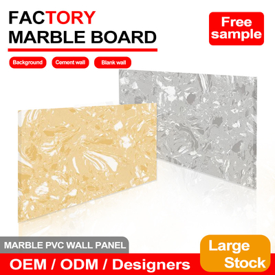 Kualitas Modern menarik 5MM High Gloss Wall Marble Panel Untuk Interior PVC Marble Sheet Pabrik