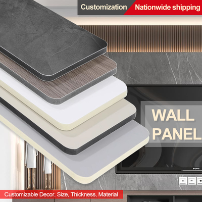 Kualitas Lembaran Marmer PVC Dekoratif Interior 5mm / 8mm Papan Dinding Arang Bambu Pabrik
