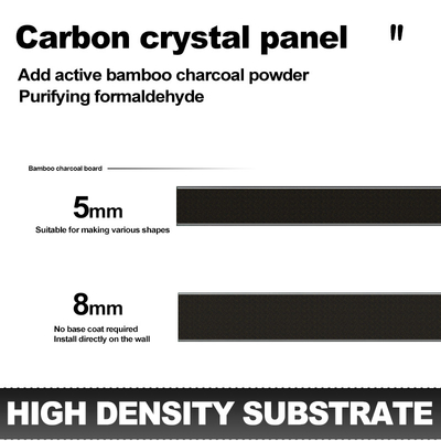 Kualitas Panel Dinding Logam Serat Karbon Bambu 5MM Modern Untuk Dekorasi Interior Pabrik