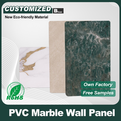 Kualitas Lembar Marmer Disesuaikan Bambu Batubara Kayu Veneer Untuk Dekorasi Interior Waterproof Pvc Board Pabrik