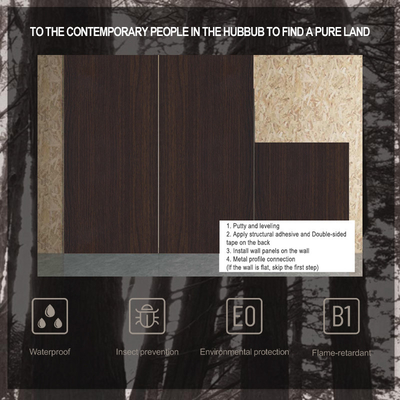 Kualitas Bambu Batubara Kayu Veneer Kayu Biji Kayu Batubara Papan Waterproof Pvc Panel Pabrik