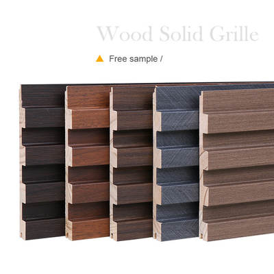 Kualitas Solid Wood Grille Grooved WPC Fluted Panel Eksterior OEM ODM Pabrik