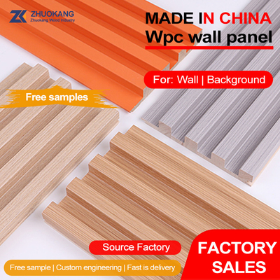 Kualitas Panel Dinding WPC Dekoratif Interior Panel Grill Kayu Solid 3D Pabrik