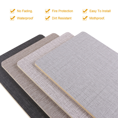 Kualitas Panel Dinding Interior Dekorasi dengan Veneer Kayu Arang Bambu Kain Tahan Api, Tahan Lembab Pabrik