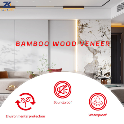 Kualitas Panel Dinding Veneer Kayu Serat Arang Bambu Logam Tahan Air dan Lembap Pabrik