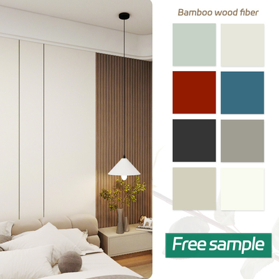 Kualitas Dekorasi Interior 8 Mm Panel Dinding Serat Kayu Bambu Karpet Kayu Kulit tahan api Pabrik
