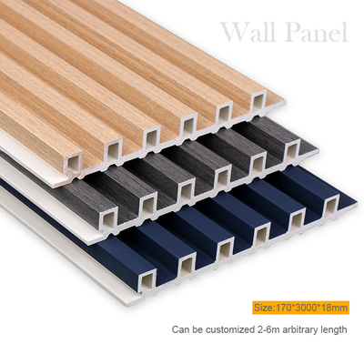 Kualitas Anti Korosi 3D Kayu Plastik Fluted Wall Panel Grille Pabrik