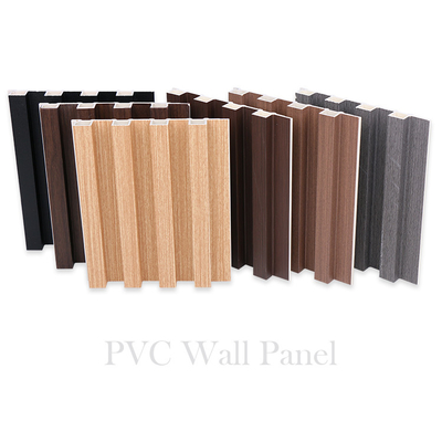 Kualitas Moth Proof Kayu Plastik Grille WPC Fluted Panel Eksterior Pabrik