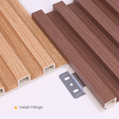 Kualitas Panel dinding grille kayu plastik yang disesuaikan dengan WPC 1220 * 3000mm Pabrik