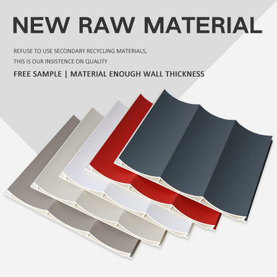 Kualitas Panel Dinding Komposit Kayu Plastik 15mm WPC Fluted Wave Pabrik