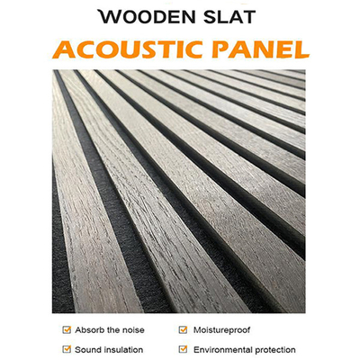 Kualitas Panel Dinding Interior Akustik Kayu MDF 2400*600*22mm Pabrik