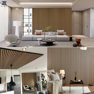 Kualitas Pabrik Penjualan Langsung Panel Kayu Padat Bahan Dekorasi Interior Panel Akustik Kayu Pabrik