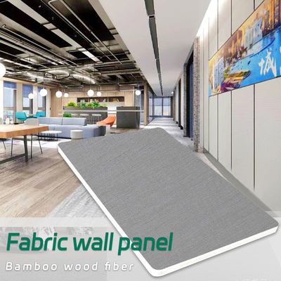 Kualitas Panel PVC Bertekstur Kain Veneer Kayu Serat Bambu Mewah Modern 8 Mm untuk Dinding Pabrik