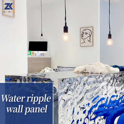 Kualitas Dekoratif Fireproof Air Ripple 3D Kayu Plastik Bambu Batubara Panel dinding Pabrik
