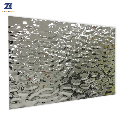 Kualitas Dekoratif Fireproof Air Ripple 3D Kayu Plastik Bambu Batubara Panel dinding Pabrik