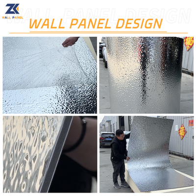 Kualitas Panel dinding bergelombang lobby fasad interior panel dinding dekoratif Pabrik